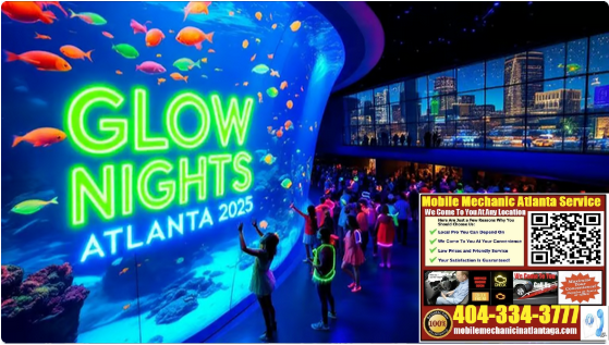 Glow Nights at Georgia Aquarium Thing To Do In Atlanta Georgia Local Event | Mobile Mechanic In Atlanta GA