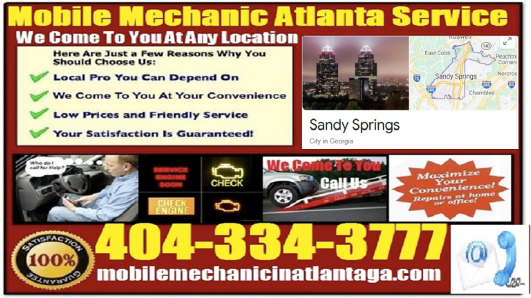 mobile auto mechanic near me sandy springs car roadside assistance foreign inspection service